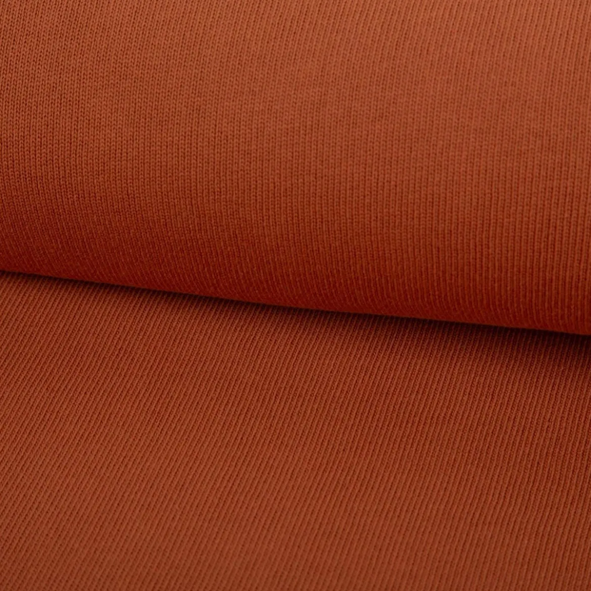 Strickstoff aus 100% Baumwolle in Rost 135cm Breite