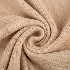 Strickstoff aus 100% Baumwolle in Beige 135cm Breite