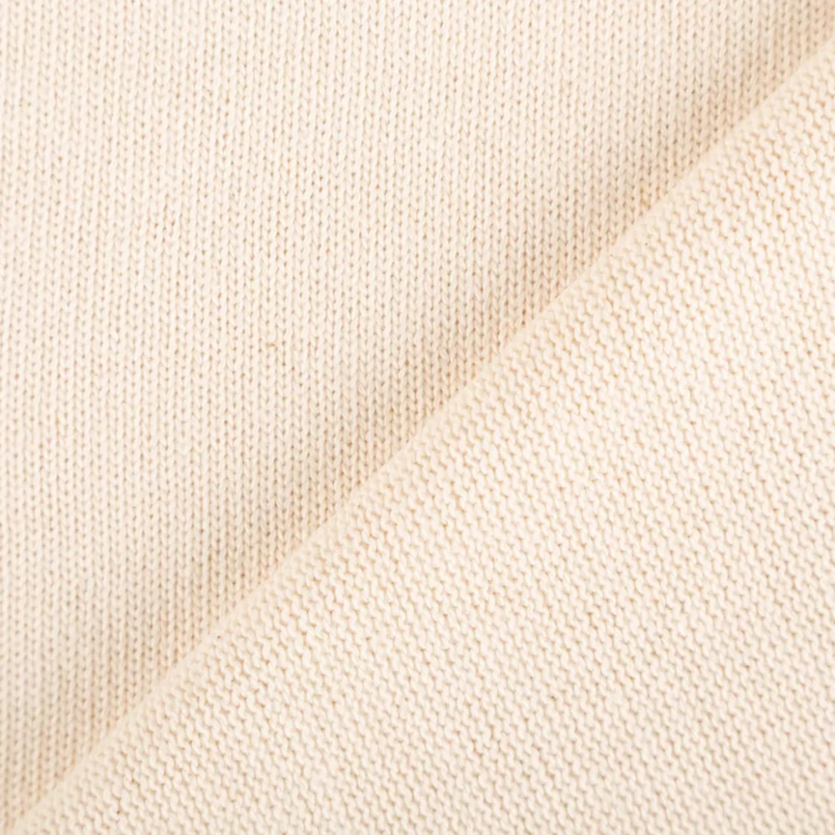 Strickstoff Baumwolle Cotton Knitted natur 1,55m Breite