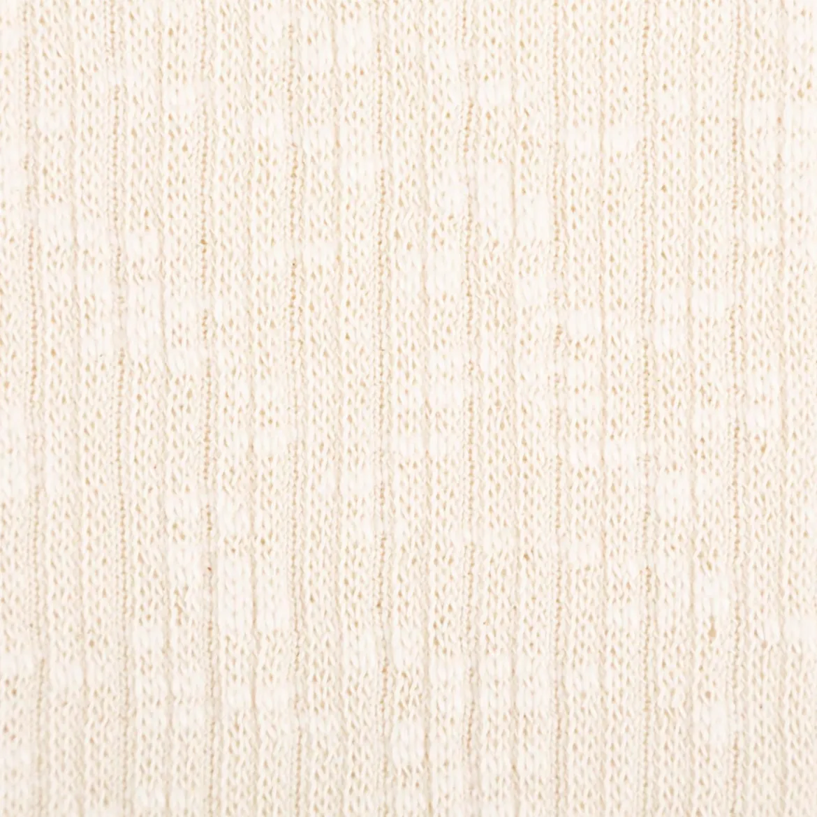 Strickstoff Baumwolle Cotton Knitted Cable natur 1,55m Breite