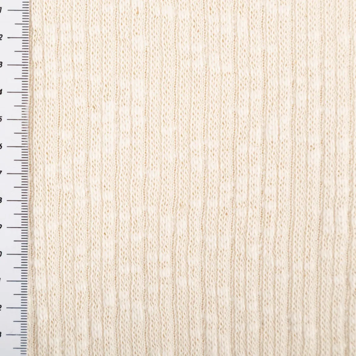 Strickstoff Baumwolle Cotton Knitted Cable natur 1,55m Breite