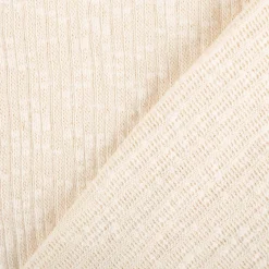 Strickstoff Baumwolle Cotton Knitted Cable natur 1,55m Breite