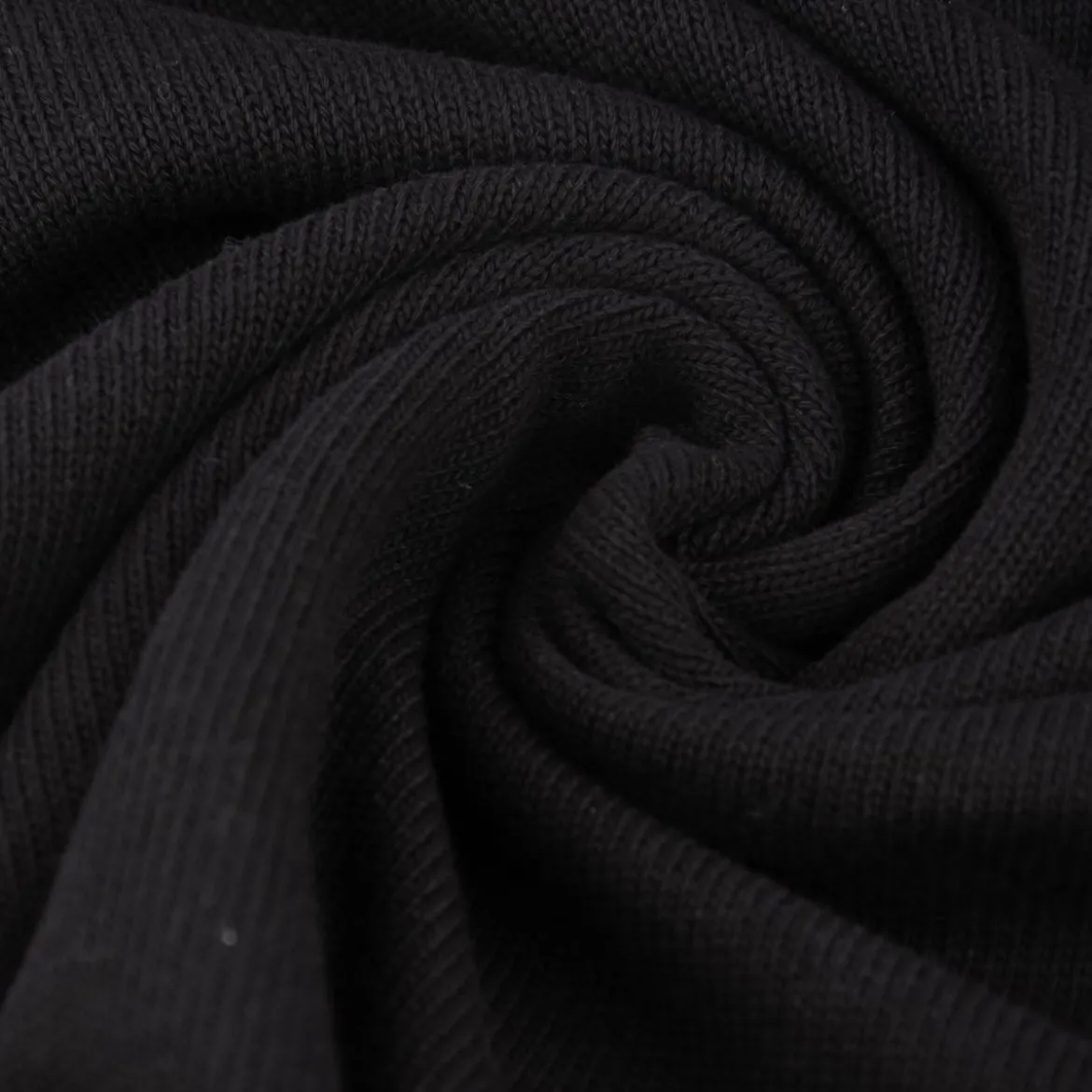 Strickstoff Baumwollstrick Bekleidungsstoff schwarz 1,60m Breite
