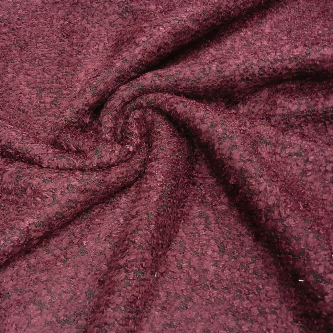 Strickstoff Bounclette beere schwarz