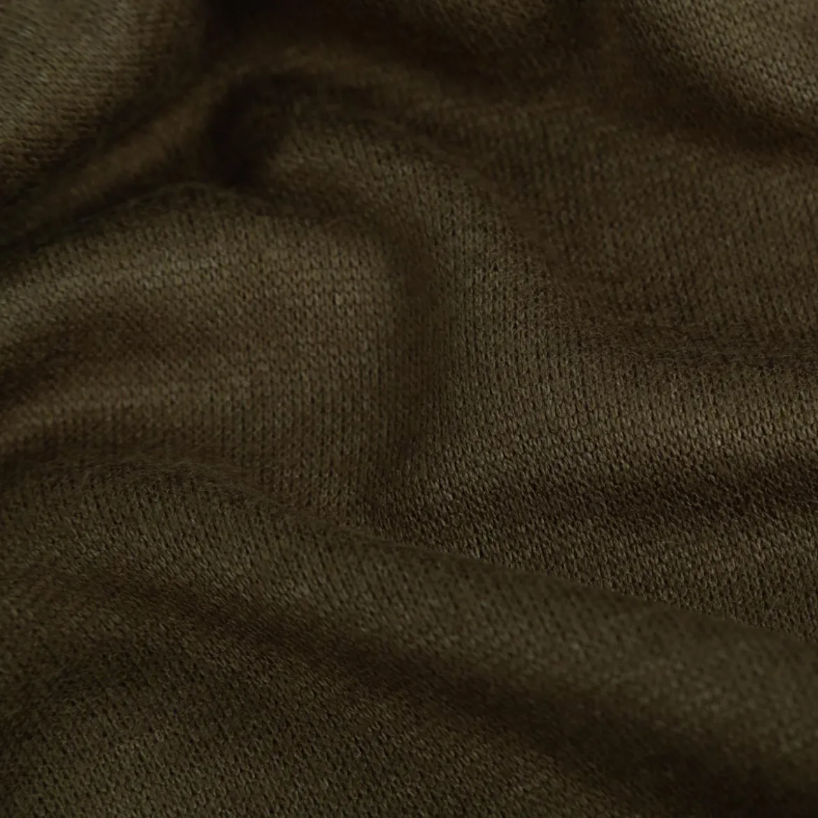 Strickstoff Heavy Knit gebürstet mit Viskose khakigrün meliert 1,50m Breite
