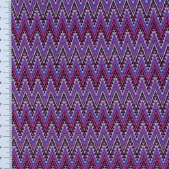 Strickstoff Jacquard Chevron ZickZack fein violett rosa 1,48m Breite