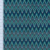 Strickstoff Jacquard Chevron ZickZack fein grün blau 1,48m Breite