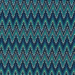 Strickstoff Jacquard Chevron ZickZack fein grün blau 1,48m Breite