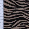 Strickstoff Jacquard Tigermuster beige schwarz 1,51m Breite