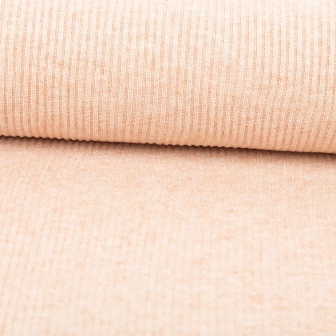 Strickstoff Rib Jersey mit Viskose Glitzereffekte rosa 150 cm Breite