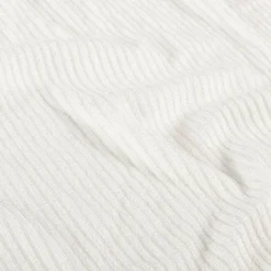 Strickstoff Rib Jersey mit Viskose Glitzereffekte wollweiß 150 cm Breite