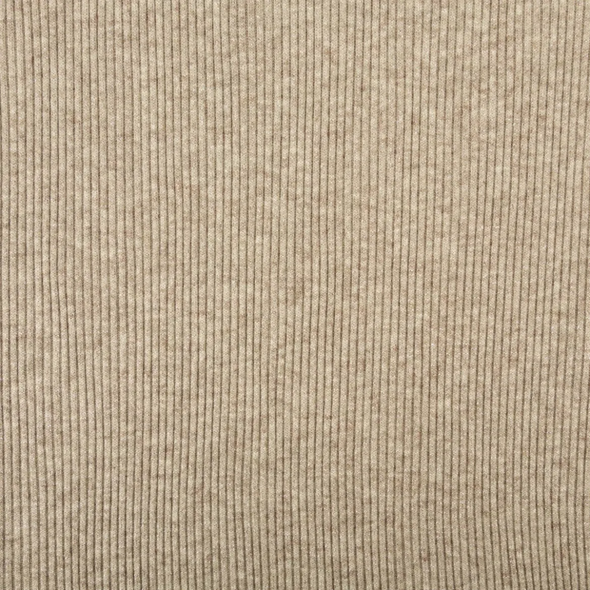 Strickstoff Rib Jersey mit Viskose Glitzereffekte taupe150 cm Breite