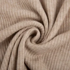Strickstoff Rib Jersey mit Viskose Glitzereffekte beige 150cm Breite