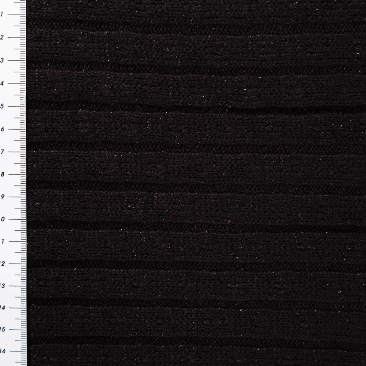 Strickstoff schwarz mit silberfarbigen Glitzereffekten 330g/qm 138cm Breite