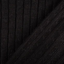 Strickstoff schwarz mit silberfarbigen Glitzereffekten 330g/qm 138cm Breite
