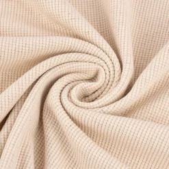 Strickstoff Waffelstrick mit Leinen natur meliert 1,45m Breite