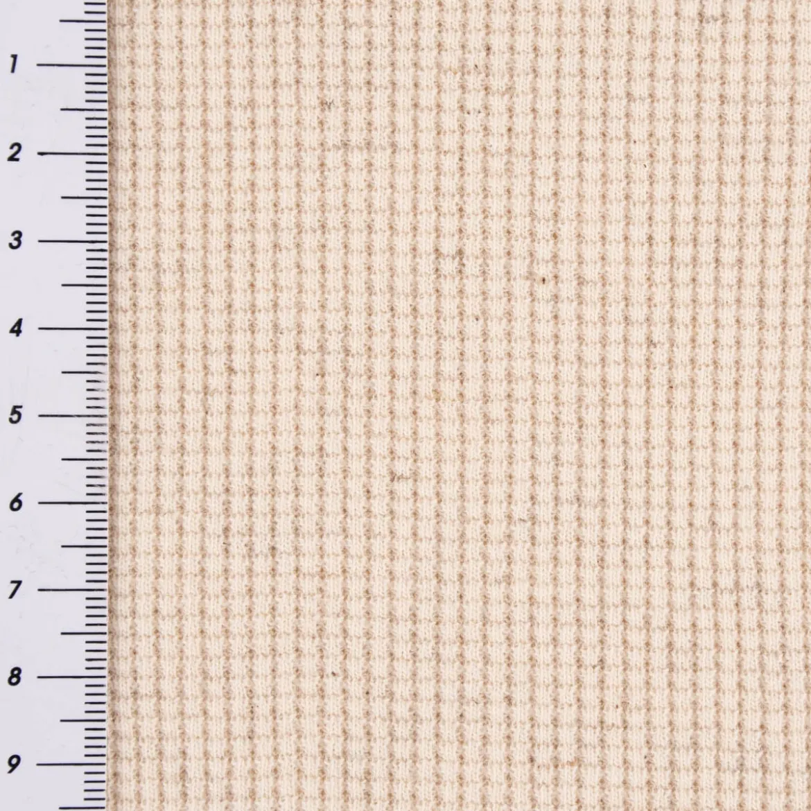Strickstoff Waffelstrick mit Leinen natur meliert 1,45m Breite