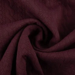 Strickstoff Zopfmuster aubergine elastischer Winterstrick 150 cm Breite