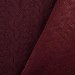 Strickstoff Zopfmuster aubergine elastischer Winterstrick 150 cm Breite