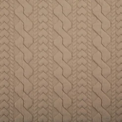 Strickstoff Zopfmuster beige elastischer Winterstrick 150 cm Breite