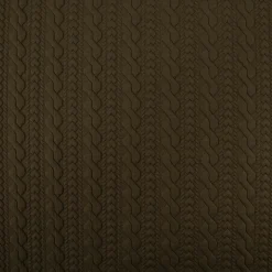 Strickstoff Zopfmuster khaki-grün elastischer Winterstrick 150 cm Breite