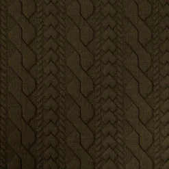 Strickstoff Zopfmuster khaki-grün elastischer Winterstrick 150 cm Breite