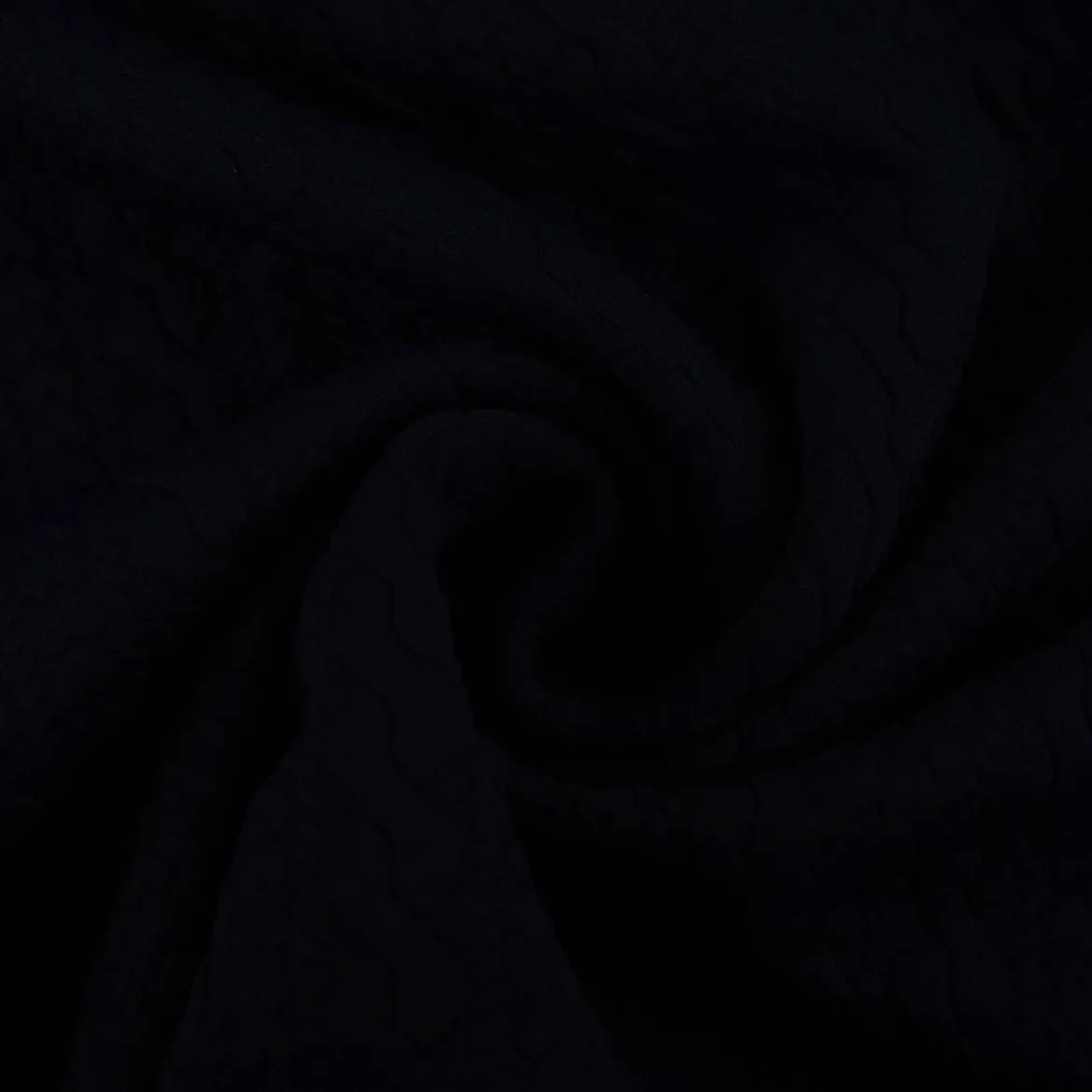 Strickstoff Zopfmuster marineblau elastischer Winterstrick 150 cm Breite