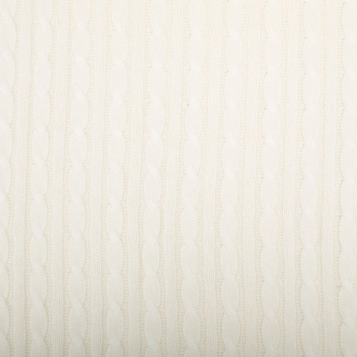 Strickstoff Zopfmuster Viskose wollweiß – schwere Qualität, 140 cm Breite