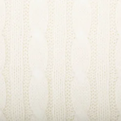 Strickstoff Zopfmuster Viskose wollweiß – schwere Qualität, 140 cm Breite