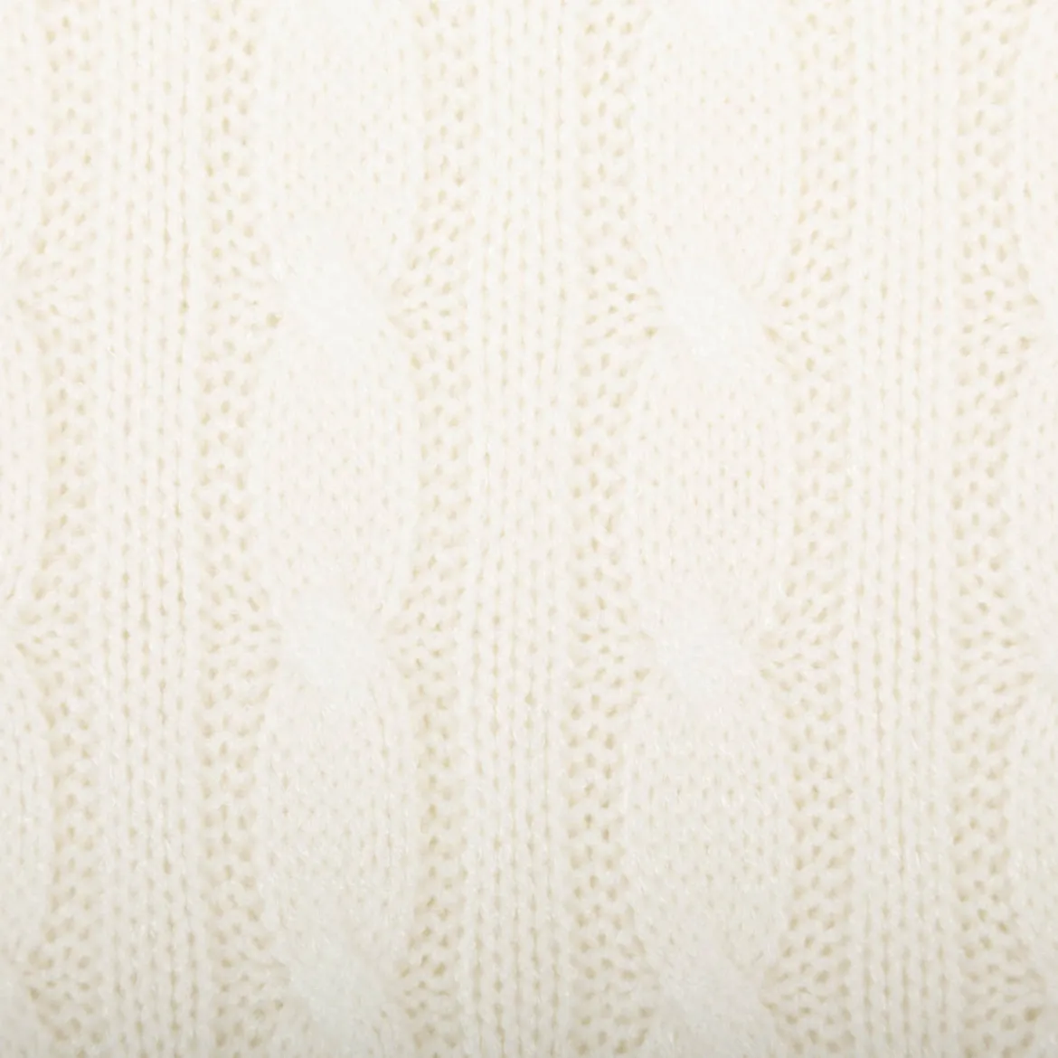 Strickstoff Zopfmuster Viskose wollweiß – schwere Qualität, 140 cm Breite