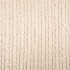 Strickstoff Zopfmuster Viskose beige – schwere Qualität, 140 cm Breite
