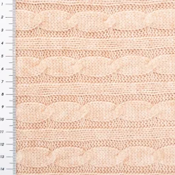 Strickstoff Zopfmuster Viskose rosa – schwere Qualität, 140 cm Breite