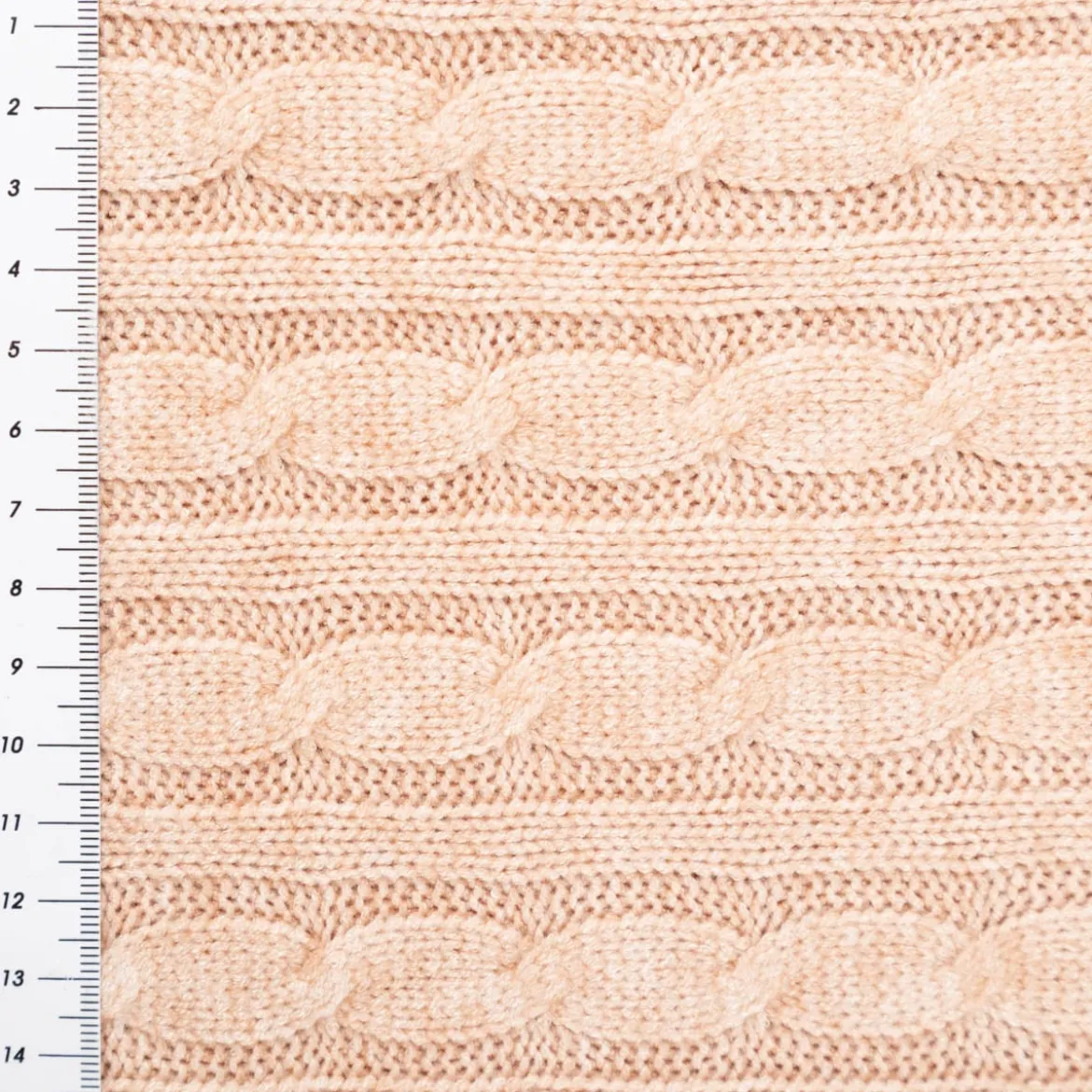 Strickstoff Zopfmuster Viskose rosa – schwere Qualität, 140 cm Breite