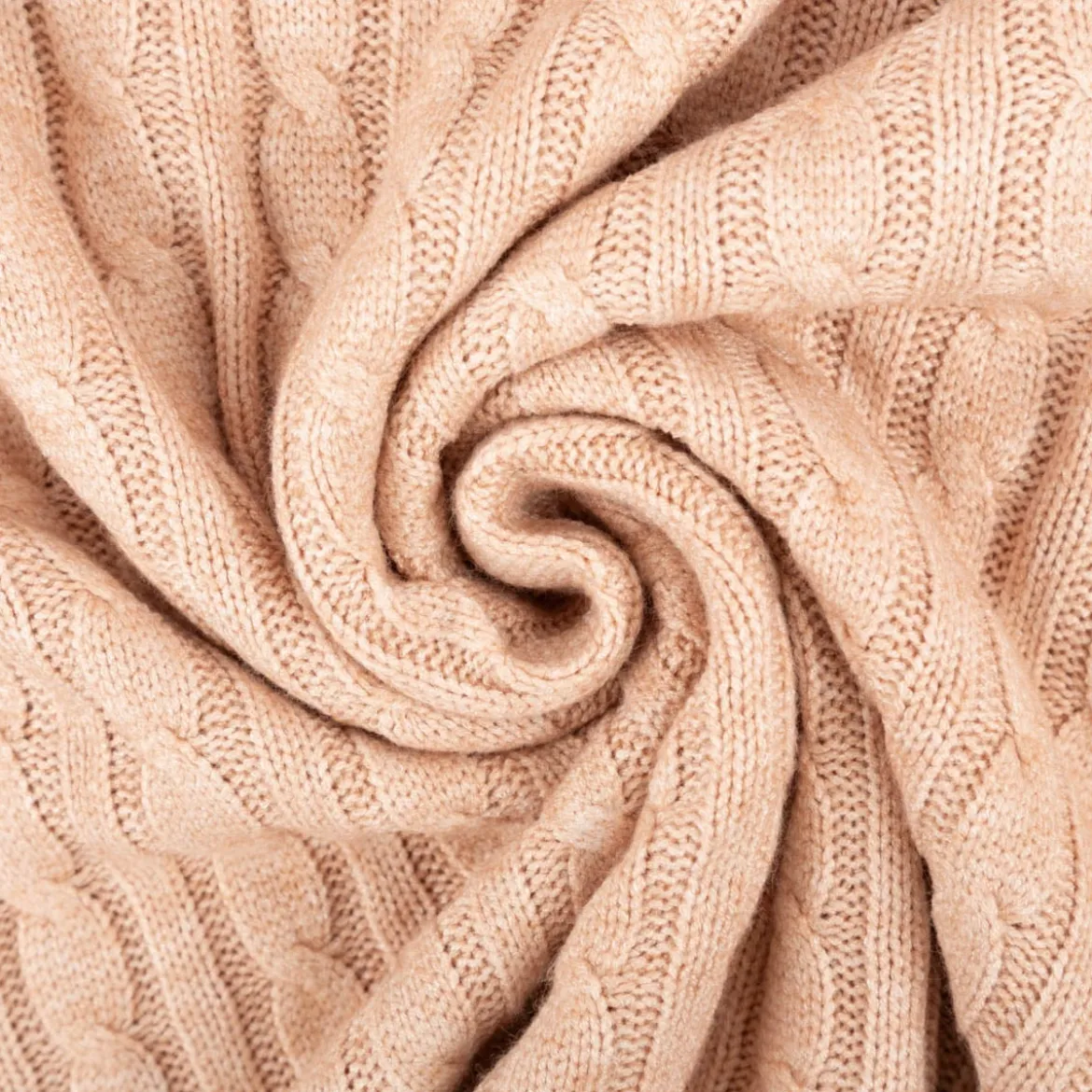Strickstoff Zopfmuster Viskose rosa – schwere Qualität, 140 cm Breite