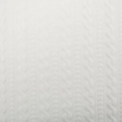 Strickstoff Zopfmuster wollweiß elastischer Winterstrick 150 cm Breite