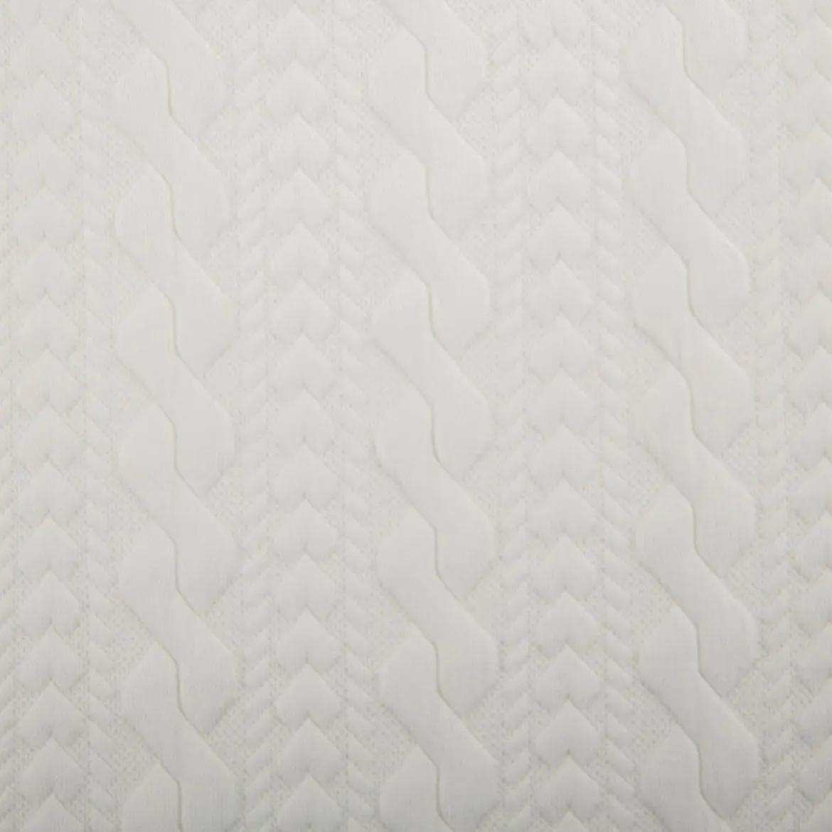 Strickstoff Zopfmuster wollweiß elastischer Winterstrick 150 cm Breite
