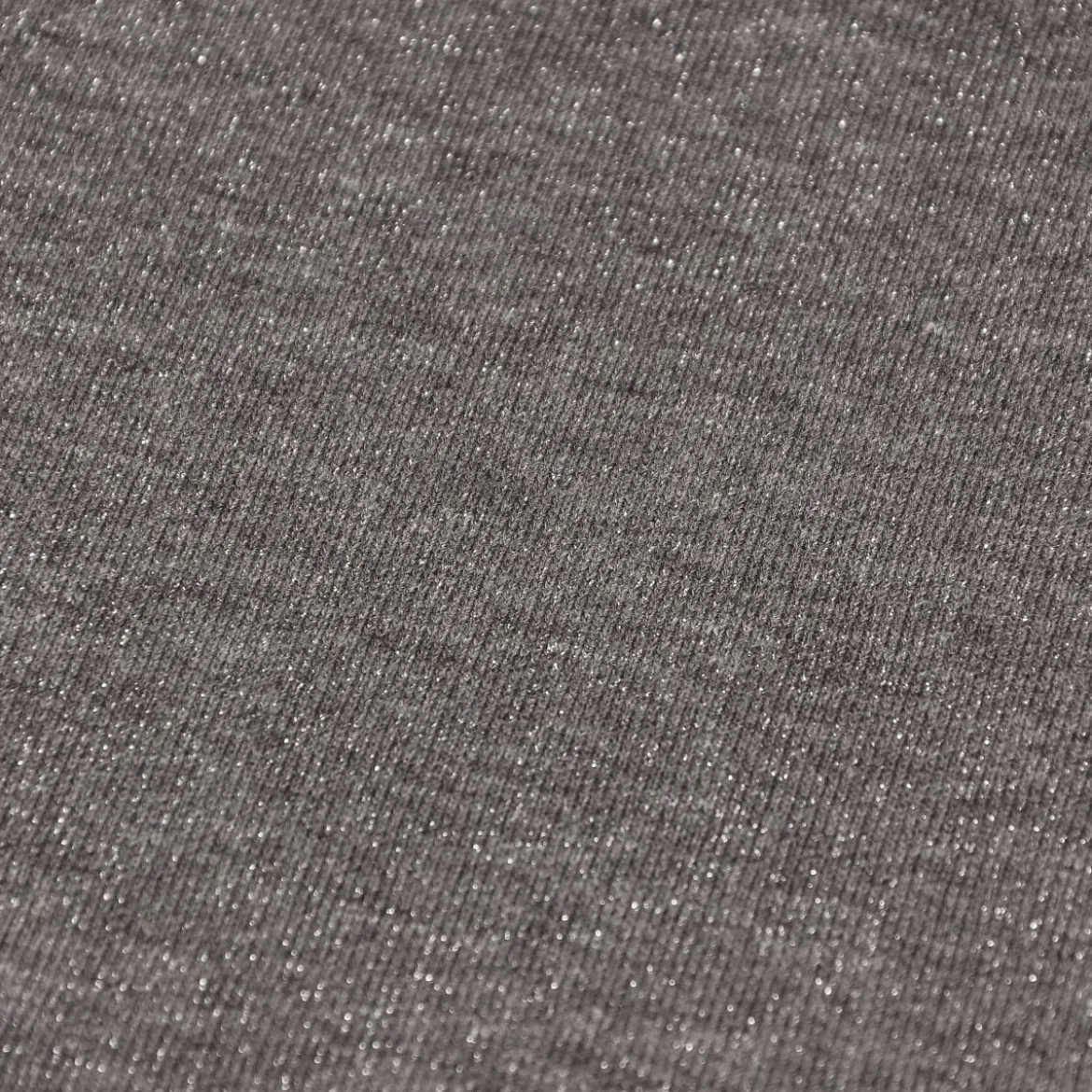 Sweat Jogging einfarbig Glitzer dunkelgrau 1,45m Breite