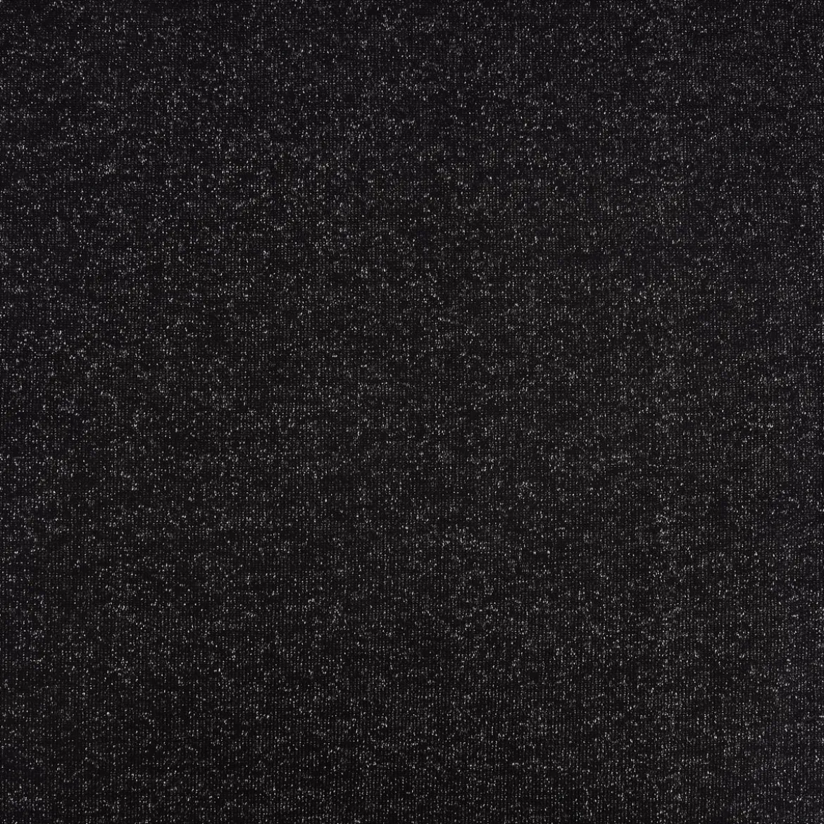 Sweat Jogging einfarbig Glitzer schwarz 1,45m Breite