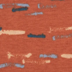Sweatstoff Alpensweat Stripes Streifen terrakotta hellblau dunkelblau 1,50m Breite