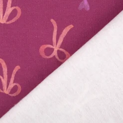 Sweatstoff aus Baumwolle Digitaldruck Schleifen fuchsia 1,50m Breite