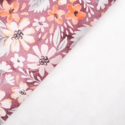 Sweatstoff Baumwolle Blumen Digitaldruck rosa 155cm breit
