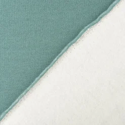 Sweatstoff Lurex kuschelweich uni dunkel mint 1,45m Breite