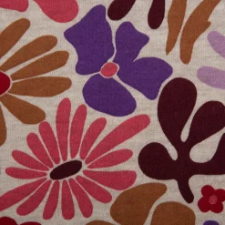 Sweatstoff Melange Blumen Blüten abstrakt natur rosa lila 1,38m Breite