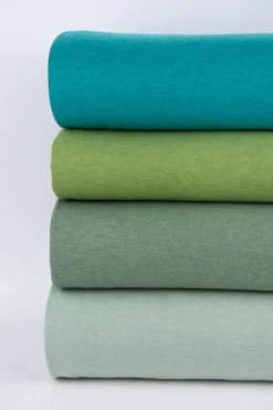 Sweatstoff Melange einfarbig dunkel mint meliert 1,4m Breite