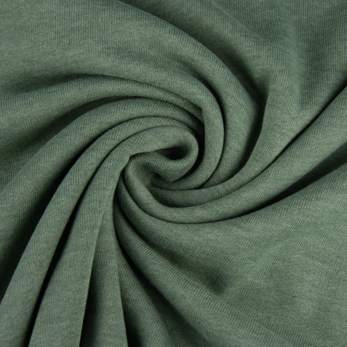 Sweatstoff Melange einfarbig dunkel mint meliert 1,4m Breite