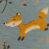 Sweatstoff Melange Fuchs Igel Waschbär altgrün meliert braun 1,5m Breite