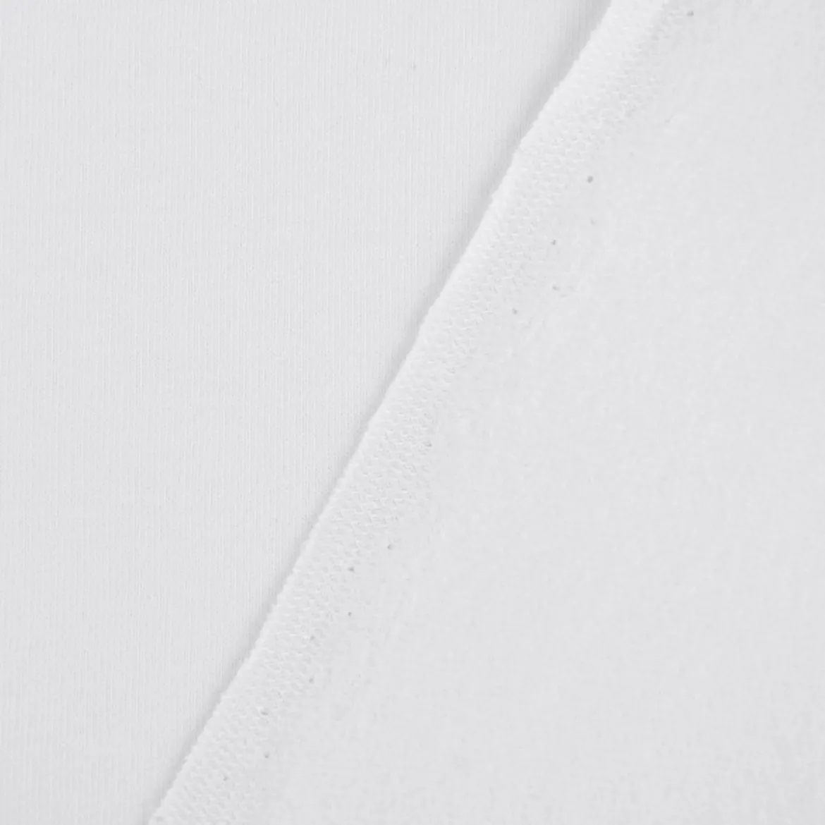 Sweatstoff Meterware Bio Soft Sweat dünn uni Weiß 1,5m Breite