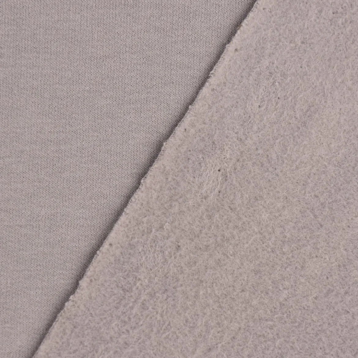 Sweatstoff Meterware Bio Soft Sweat dünn uni Grau 1,5m Breite