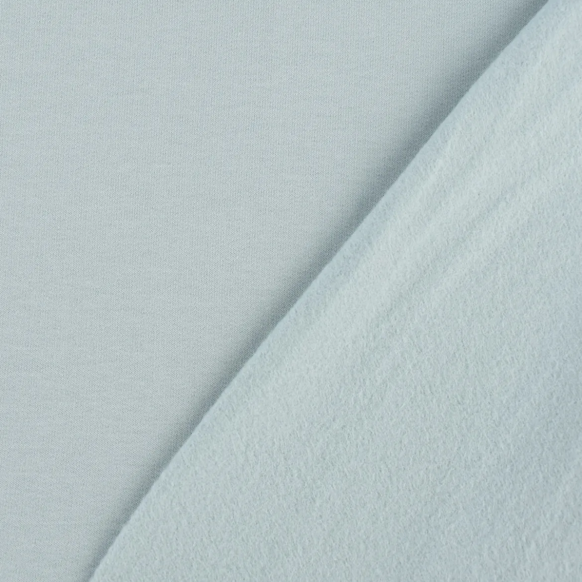 Sweatstoff Meterware Bio Soft Sweat dünn uni Mint 1,5m Breite