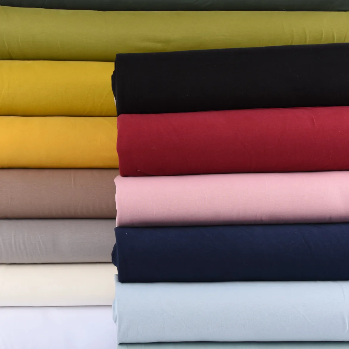 Sweatstoff Meterware Bio Soft Sweat dünn uni Babyblau 1,5m Breite
